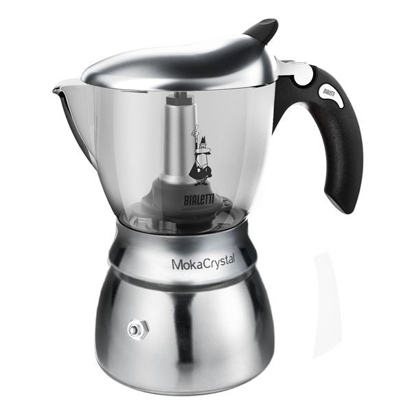 NEW BIALETTI MOKA CRYSTAL STOVE TOP POLISHED COFFEE MAKER 4 CUP MADE IN