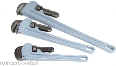 3 pcs Aluminum Pipe Wrench Set 14