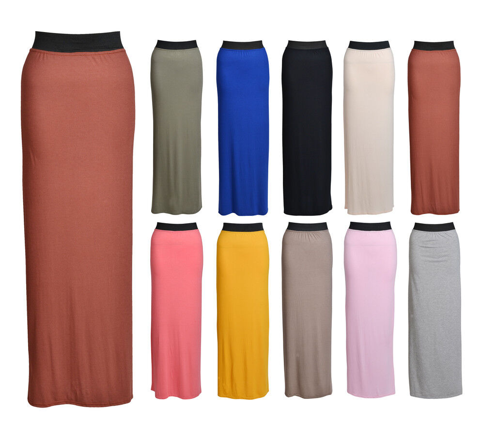 Womens Gypsy Long Jersey Maxi Dress Skirt Ladies Skirt