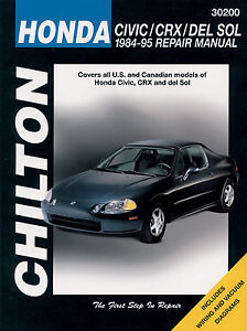... about 30200 New Chilton Repair Manual Honda Civic,CRX,Del Sol 1984-95