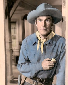 Randolph Scott Ten Wanted Men 1955 Actor 8x10 034 Hand Color ...