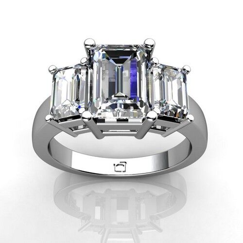 Emerald cut diamond rings ebay