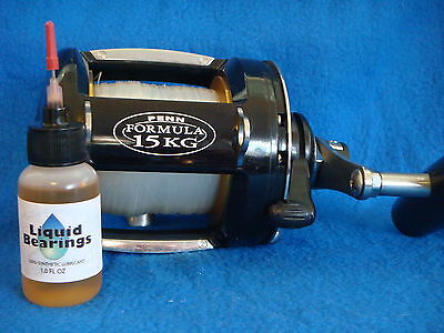 Liquid Bearings, BEST 100%-synthetic oil for Penn or any fishing reels.