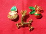 Lot 3 Christmas Pins Goldtone w/ Enameling