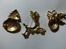 Lot 3 Christmas Pins Goldtone w/ Enameling