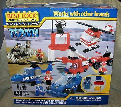COBI/BEST-LOCK TOWN BUILDING SET 2009 POLICE AND FIRE BUILDING SET 450 (Best Lock Town Police)