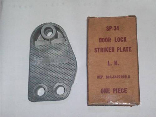 NOS 1959 Max 83% OFF Ford L M Door Plate 100% quality warranty! L.H Stricker Lock B9A6422009A