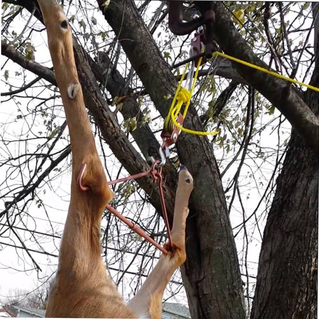 440lb Gambrel & Hoist Deer Hog Game Carrier Animal Hanger Gutting