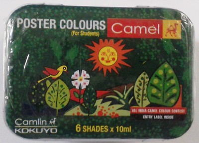 Poster Colors 6 Color Set Camlin Kokuyo 6 Shades 10 ML X 6 Bottles