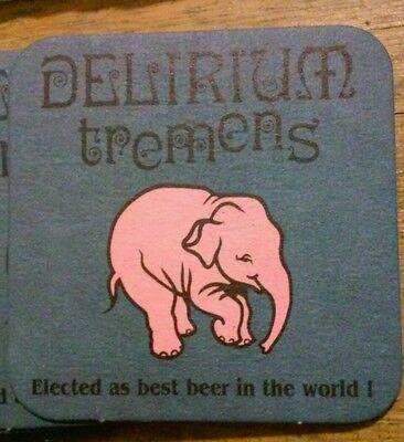 Delirium Tremens Beer Coasters Lot of 66 with Pink Elephant New! Best