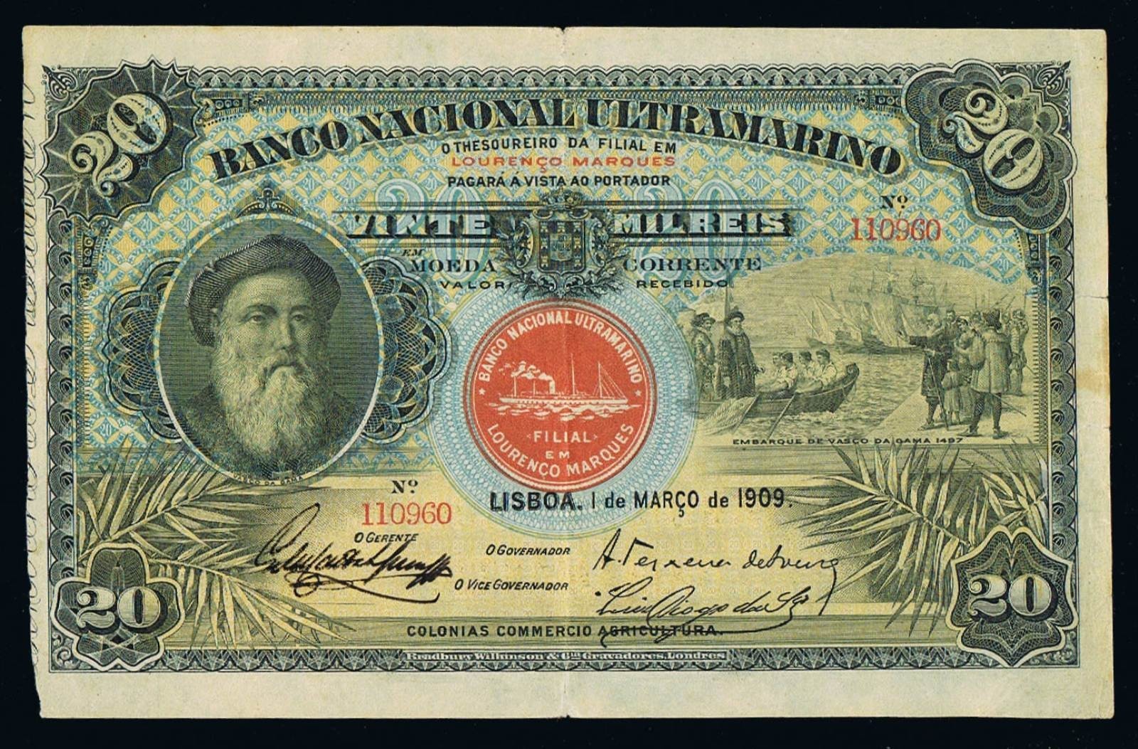 20000 Reis Mozambique, 1909 $_57