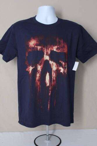 Pre-owned Gildan Mens T Shirt Size Small Top Blue Skull Crew Neck Graphic Tee Casual