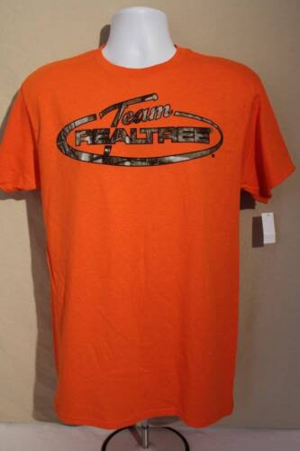 Pre-owned Delta Mens T Shirt Team Real Tree Camo Size Large Orange Top Hunting Graphic Tee