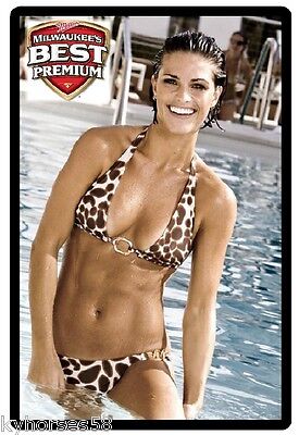 Milwaukee's Best Premium Sexy Bikini Model Refrigerator Magnet 