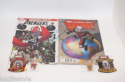 Marvel Collector corp AVENGERS AGE OF ULTRON ANT-MAN COMIC BOOK PIN PATCH BUNDLE