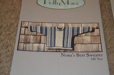 Polly Macc designs Knitting Pattern Nona's Best Sweater DK Yarn