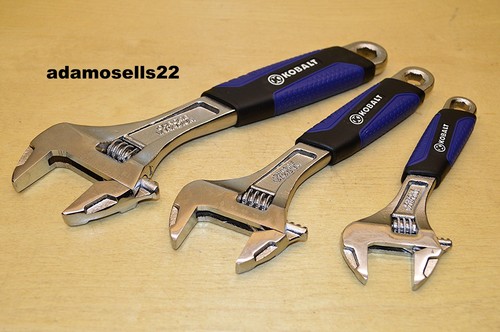 *NEW* KOBALT 3pc ADJUSTABLE WRENCH SET EXTRA ...