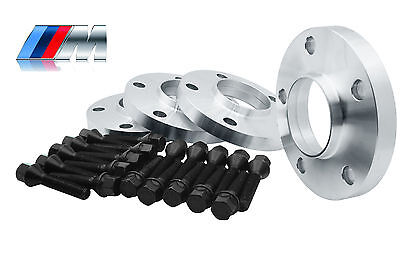 4 - BMW Wheel Spacers Staggered Kit (2) 15mm & (2) 20mm 5x120 | W/20 Black Bolts