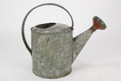 Galvanized Vintage #6 Watering Can W/ Green Rose-Spout Sprinkler 6-Liter