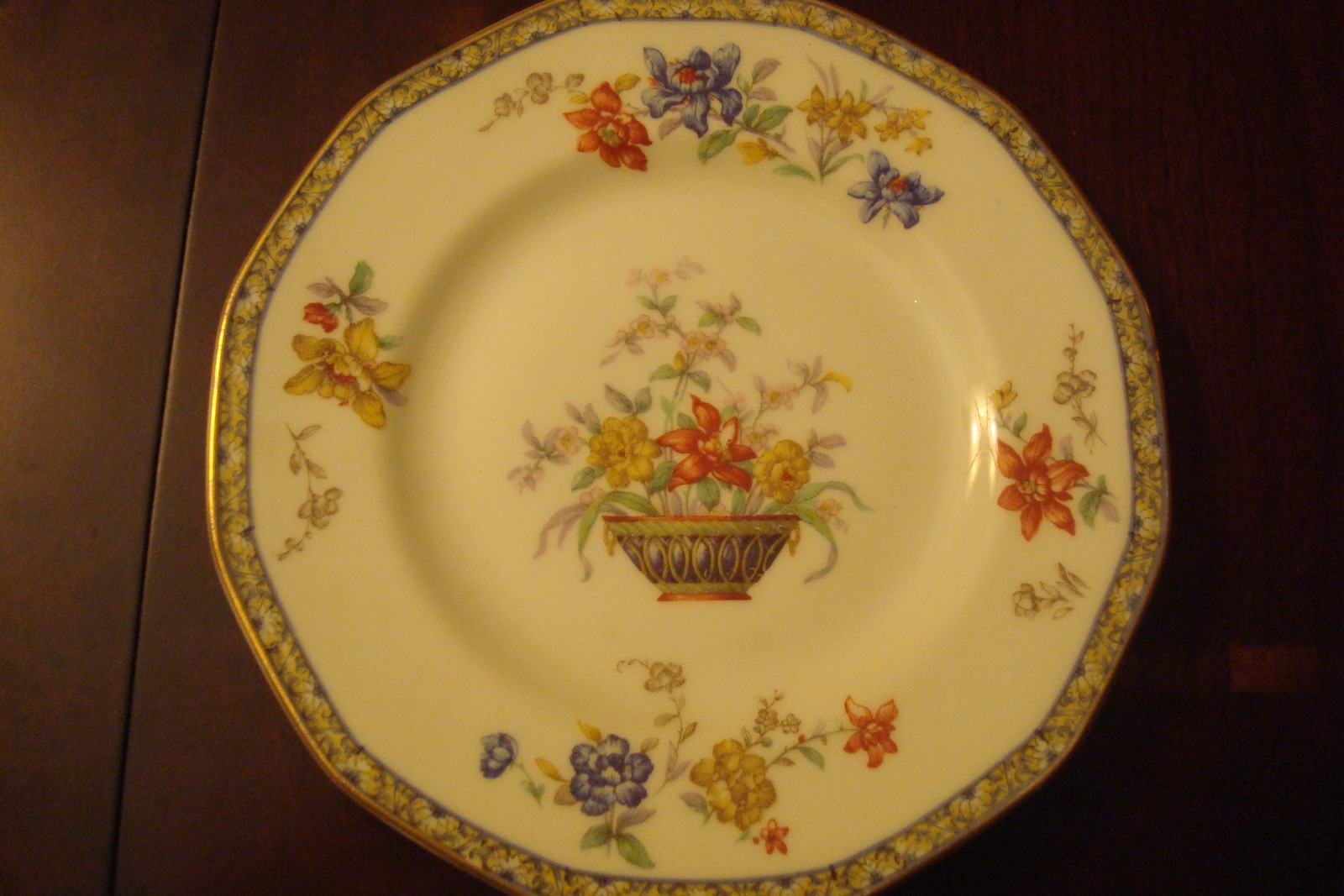 Theodore Haviland Limoges France "Sanga" floral pattern bread plate
