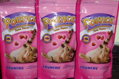 Lot of (3) Pounce Cat Treats crunchy ...