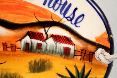 Mexican Ceramic Hanging Plaque Folk Art 