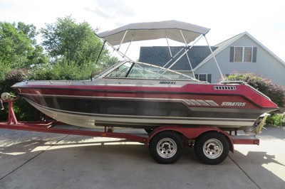 1987 Stratos 1800XL boat and trailer, titles to both