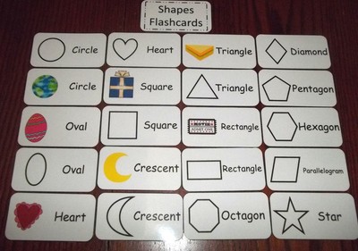 Shapes flash cards.  Preschool and Pre ...