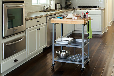 Origami Butcher Block Kitchen Cart - Folding ...