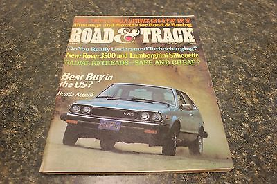 ROAD & TRACK BEST BUY IN THE US? HONDA ACCORD AUGUST 1976 VOL.27 #12 9248-1 (Best Roads In Us)