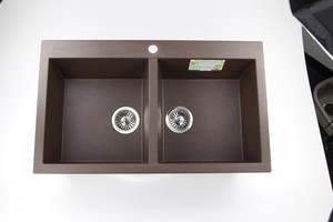 ... -Brown-Granite-34-x-20-8-Inch-Deep-Drop-in-Double-Bowl-Kitchen-Sink