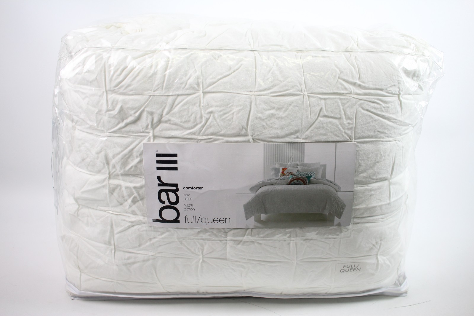Upc 766370280069 Bar Iii Box Pleat White Full Queen Comforter