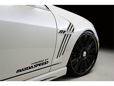 Powered by MAZDASPEED Mazda RACING RX7 RX8 Decal sticker emblem logo BLACK Pair
