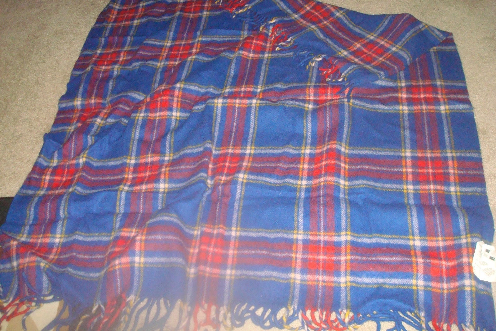 Sport Robe Stadium Blanket  Plaid Wool   Tag