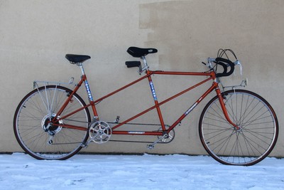 Used Vintage 70's Gitane Touring Tandem 58cm Mixte Stoker Steel Made in France