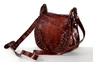 ... FRYE 'Vintage Stud' Leather Crossbody Bag Handbag - Brown 298 ON SALE