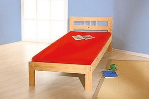 Lit une place 90x190 enfant adulte solide robuste bois