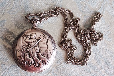 Pocket Watch Fieldmaster de Lux, 17 jewels silver plated
