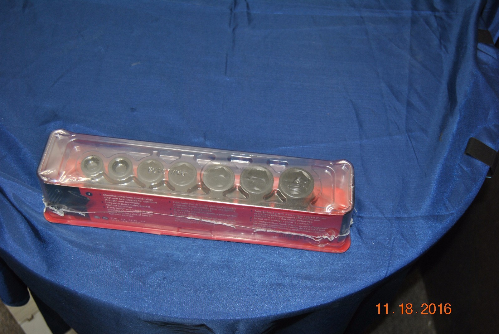 Snap-on 1/2" drive 6-pt SEMI-DEEP Impact Socket Set 9/16" to 15/16" 307IMS Snap-on 1/2" drive 6-pt SEMI-DEEP Impact Socket Set 9/16" to 15/16" 307IMS