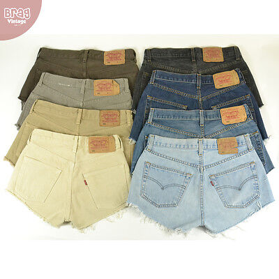 Vintage Levis 501 Denim Shorts High Waisted Hotpant Jean 6 8 10 12 14 16
