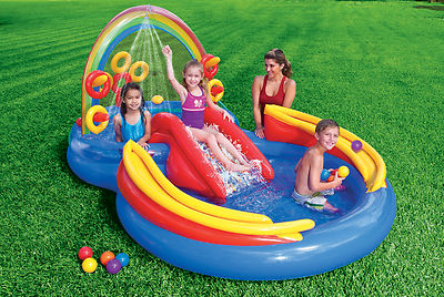 INTEX INFLATABLE RAINBOW POOL CHILD TODDLER KIDDIE ...