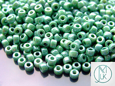 10g MATUBO 6/0 Best Quality Czech Seed Beads Chalk Green