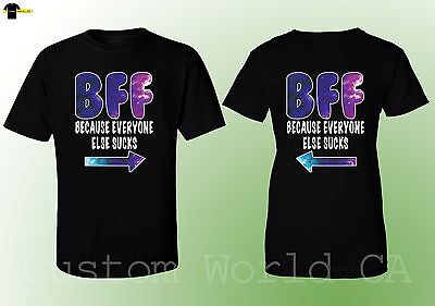 Couple T-shirt BFF Galaxy Shirts Best Female Friend Matching Shirts Best
