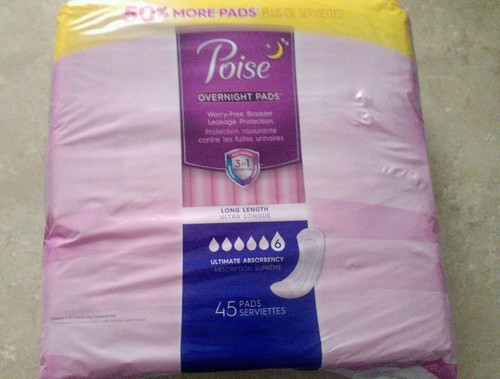 UPC 794628228105 product image for Poise Incontinence Overnight Pads, Regular Length, 45 Count | upcitemdb.com