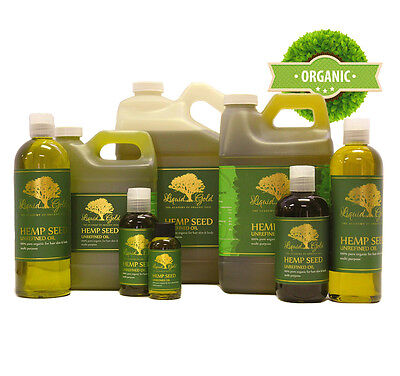Premium UNREFINED Hemp Seed Oil Pure & Organic Fresh Best Quality Skin Care (Best Organic Face Oil)