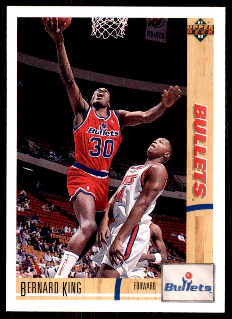 1991-92 Upper Deck Bernard King Basketball Cards #365