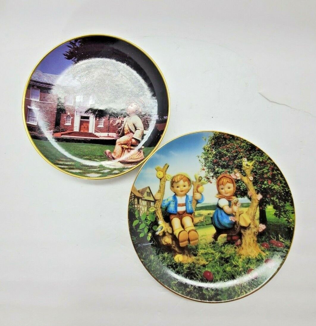 Apple tree  boy and girl plate No. A5970 by MI Hummel and 1988 Goebel