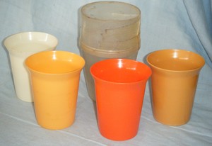 Tumblers Cups about Kitchen Retro cups Stacking Plastic stacking Vintage  c1960's / vintage