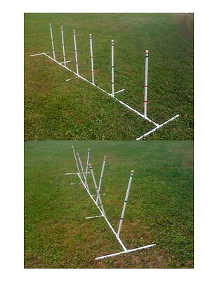 Dog Agility Equipment Weave Poles Adj ANGLE ...