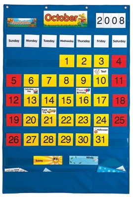 NEW Calendar Pocket Chart English/Spanish Teacher Classroom ...